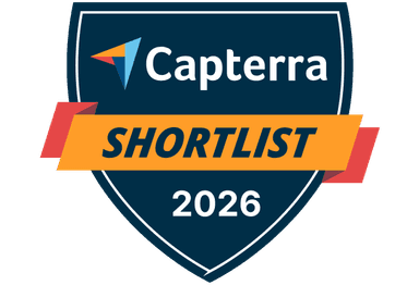 Capterra Shortlist 2026 – 获奖徽章