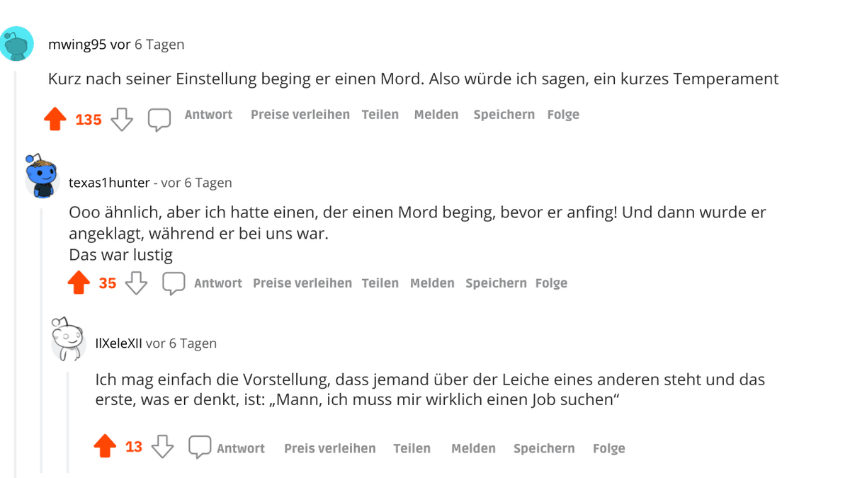 Verrückteste Reddit-Antworten