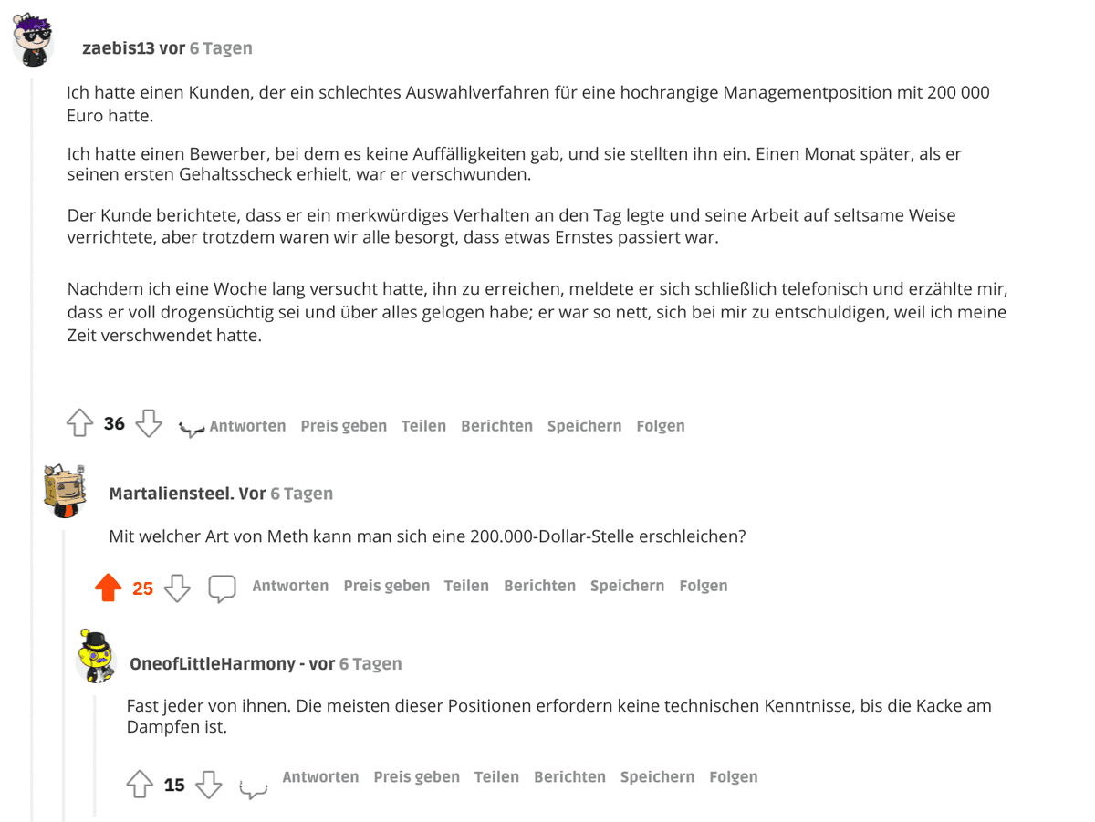 Verrückteste Reddit-Antworten