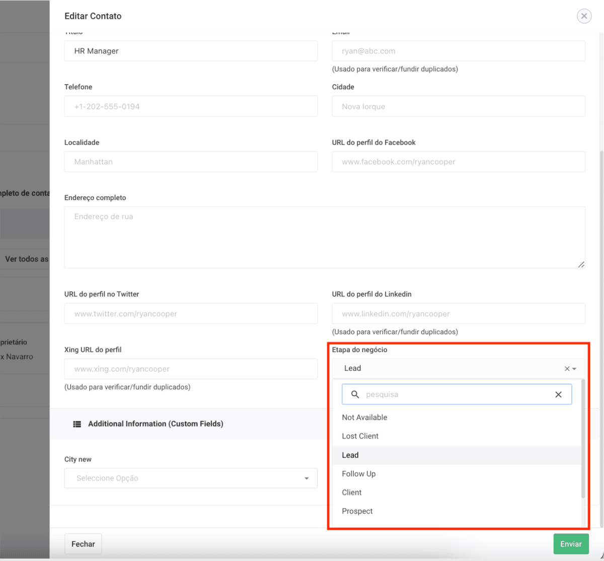 desenvolvimento de negócios com o recruit crm