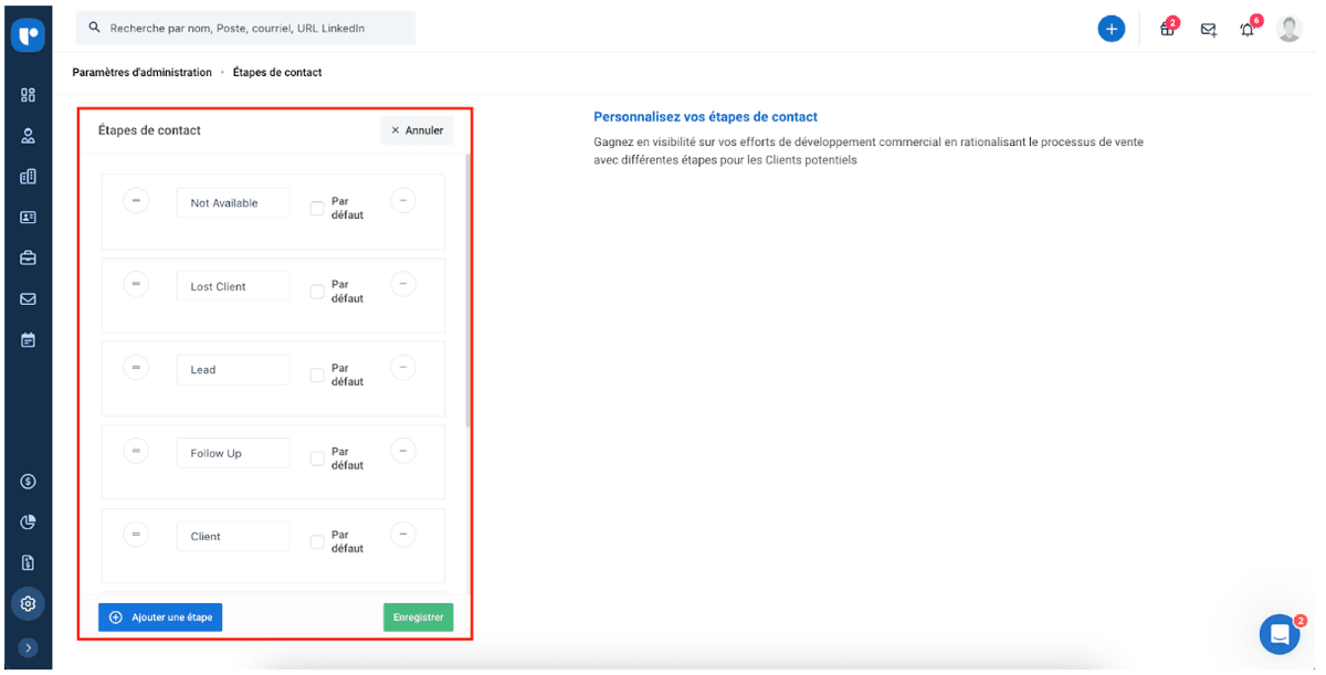 fonctions de CRM