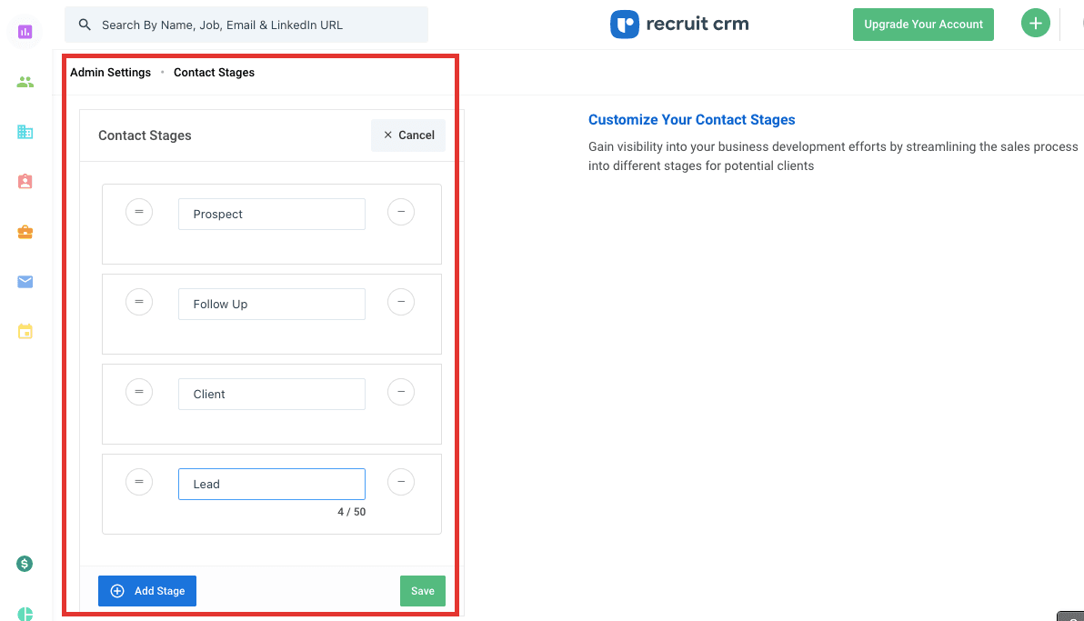 Geschäftsentwicklung mit recruit crm