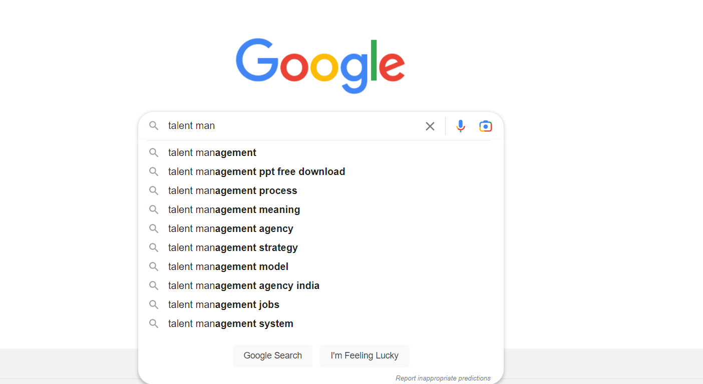Google autocomplete