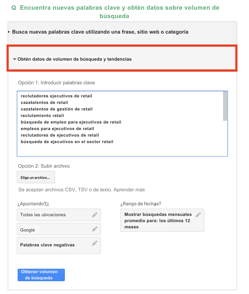 Página web de contratación