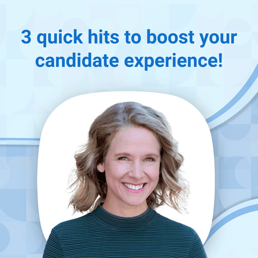 Talent strategist Stephanie Cramer’s 3 quick hits to boost your candidate experience without breaking the bank!