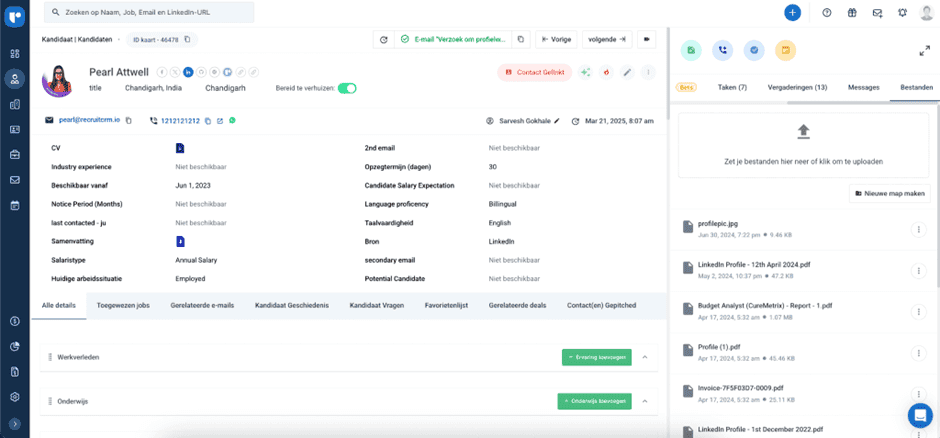 Recruit CRM om ideale matches