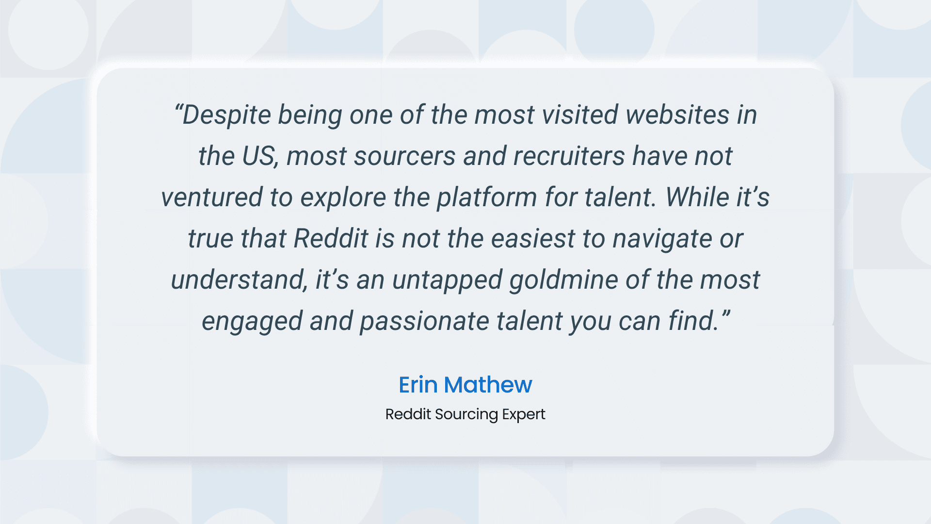 quote from Erin Mathew