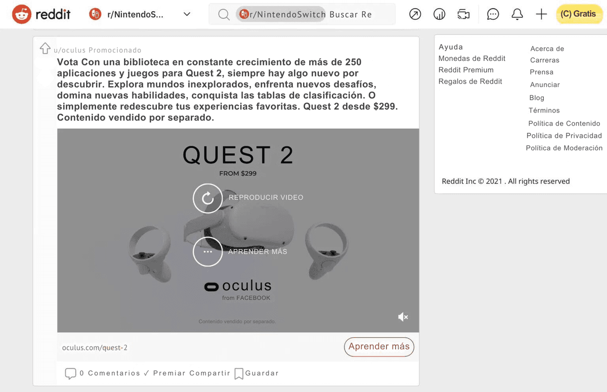 Reclutamiento en Reddit