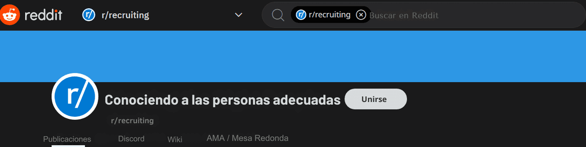 Reclutamiento en Reddit