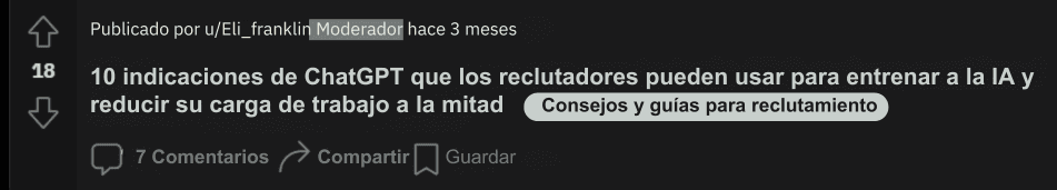 Reclutamiento en Reddit