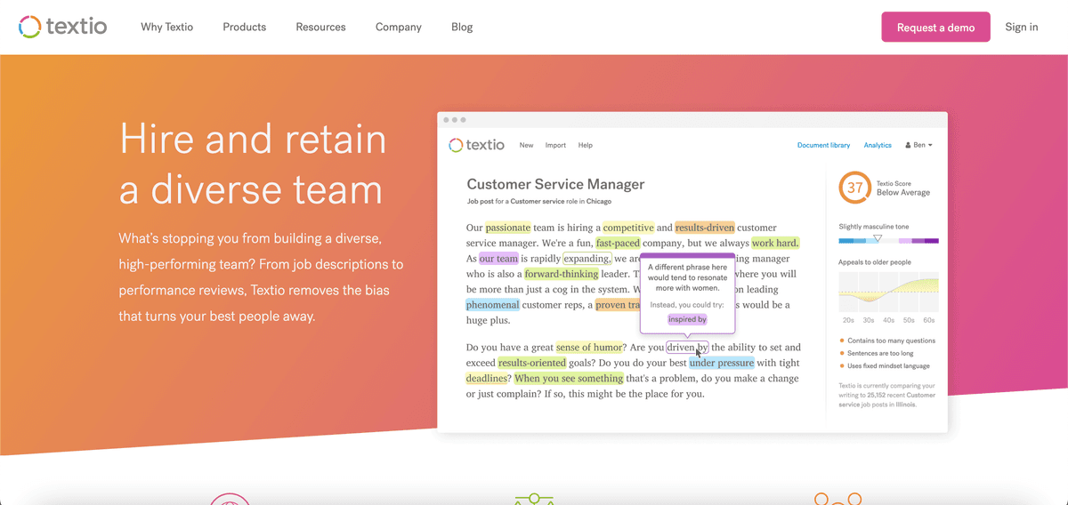 The top 10 AI recruiting tools - Textio