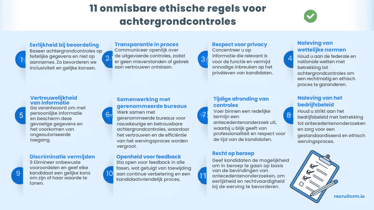 achtergrondcontrole ethiek volgen