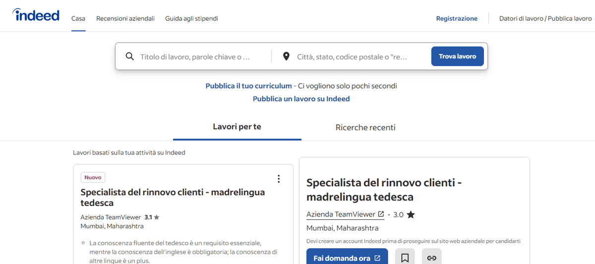 3 principali agenzie di collocamento online