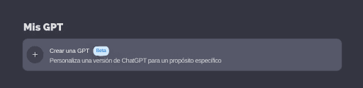 Crear una GPT