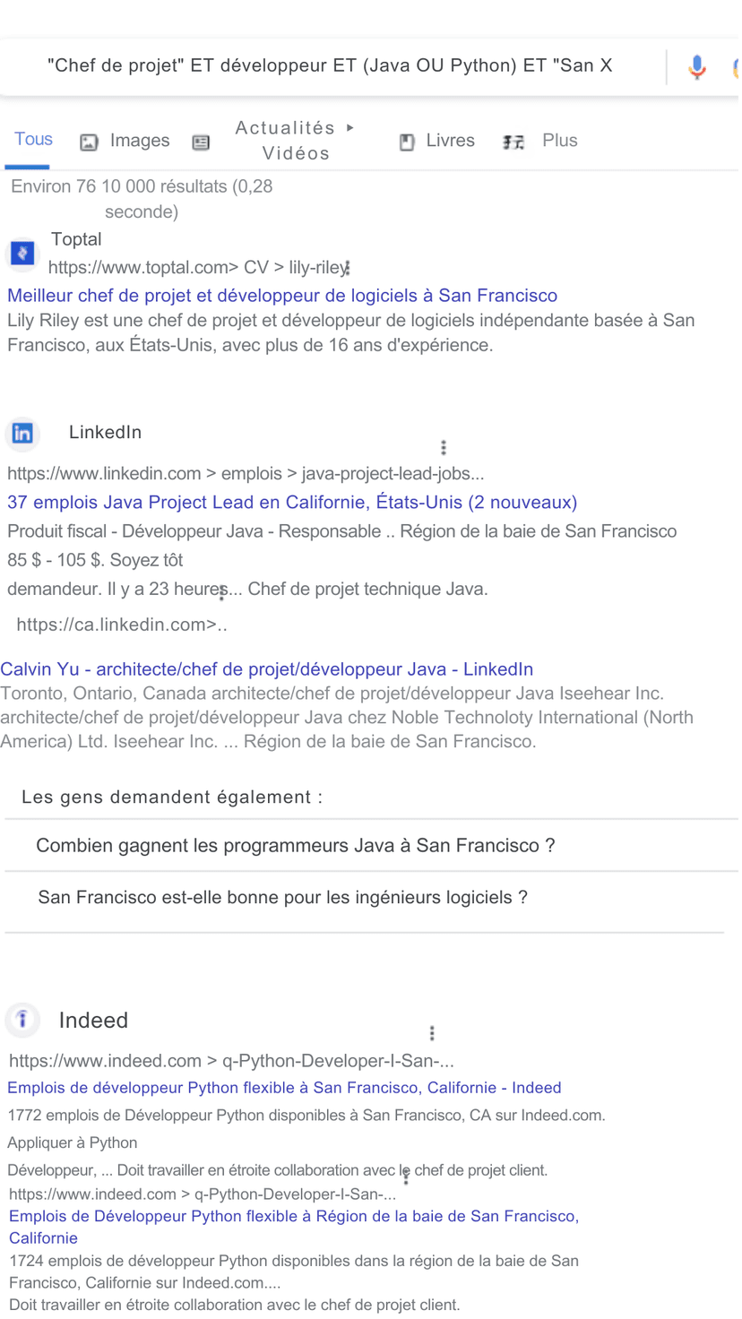 enquête sur l'expérience des candidats