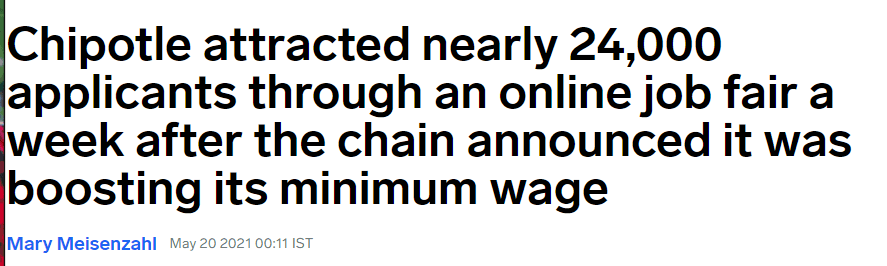 Chipotle 通过在线招聘会吸引了 24000 名应聘者