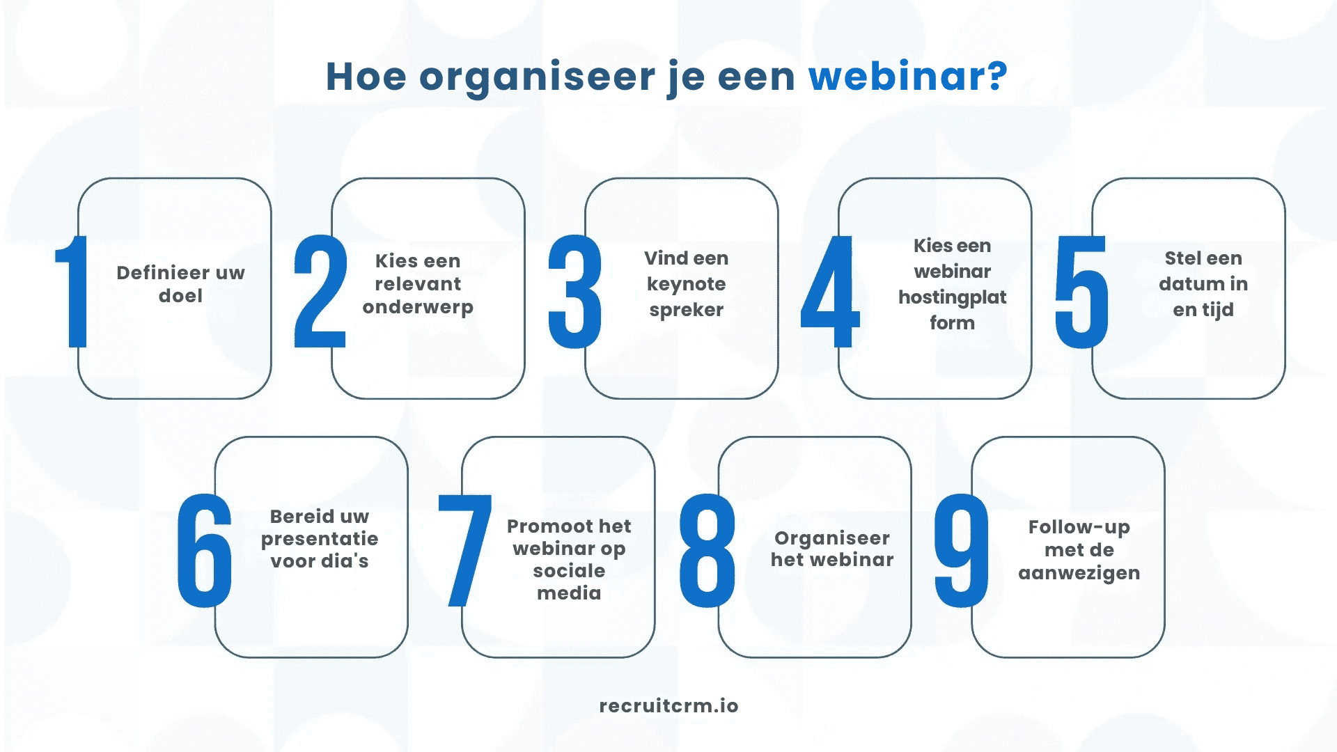 Gratis webinars organiseren