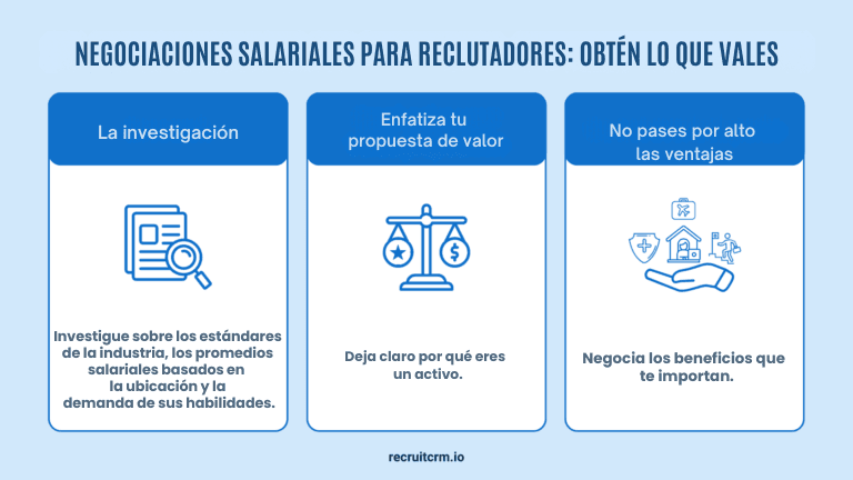 NEGOCIACIONES SALARIALES PARA RECLUTADORES: OBTÉN LO QUE VALES