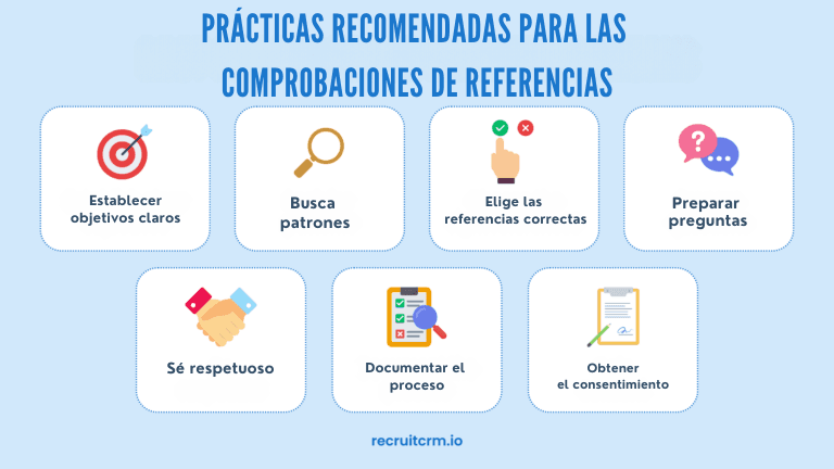 PRÁCTICAS RECOMENDADAS PARA LAS COMPROBACIONES DE REFERENCIAS
