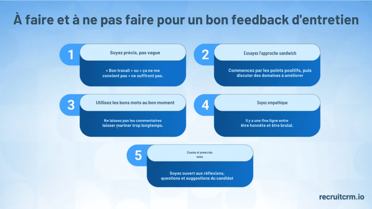 feedback d'entretien