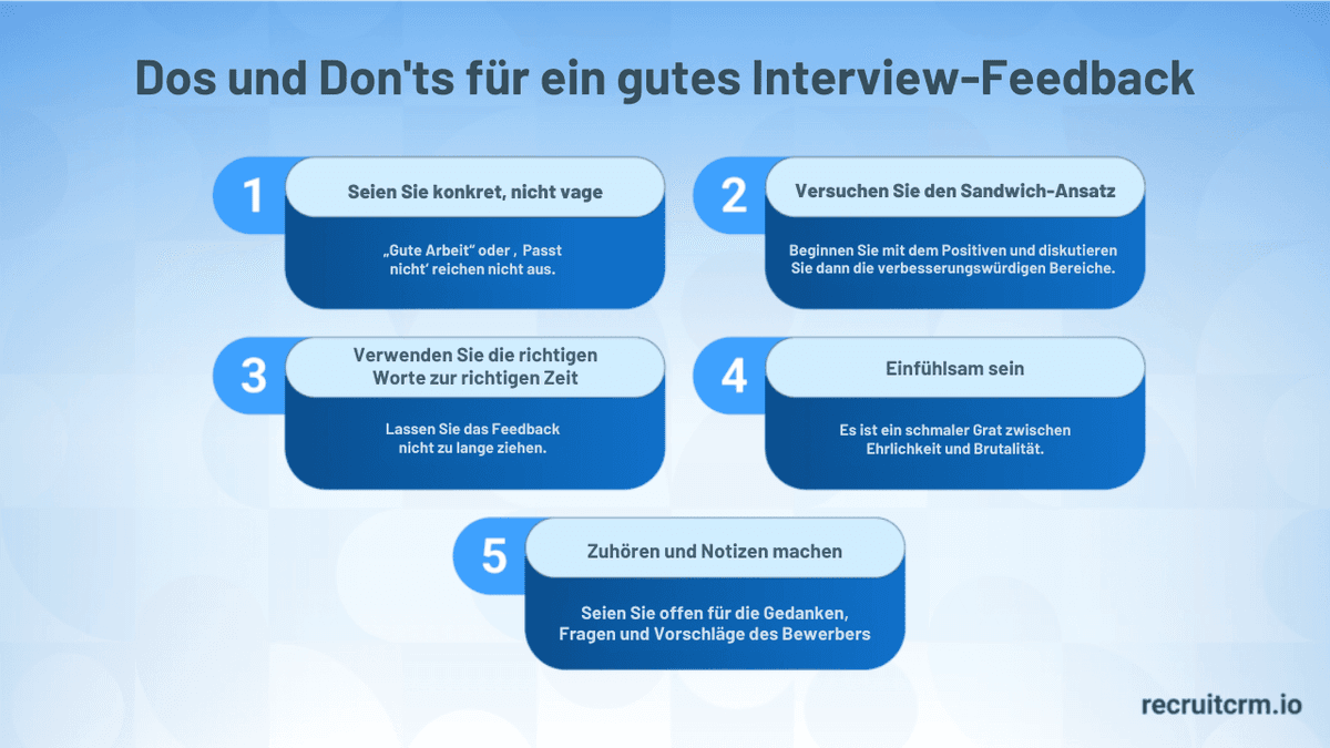 Feedback zum Vorstellungsgespräch