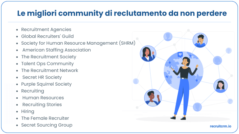15 popolari comunità di reclutamento a cui i reclutatori devono iscriversi