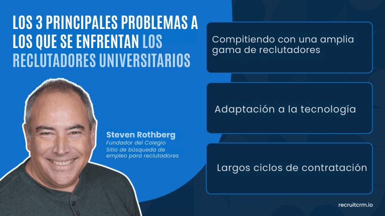 LOS 3 PRINCIPALES PROBLEMAS A LOS QUE SE ENFRENTAN LOS RECLUTADORES UNIVERSITARIOS