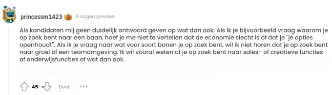 Geen duidelijk antwoord