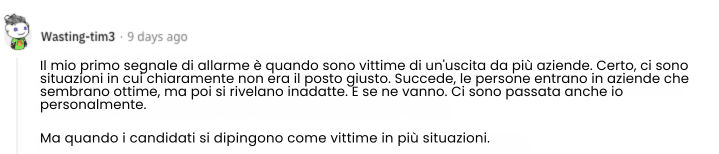 Reddit sulle bandiere rosse dei colloqui!