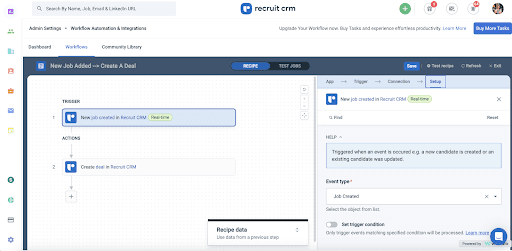 How to use Recruit CRM’s all-in-one Workflow Automation?