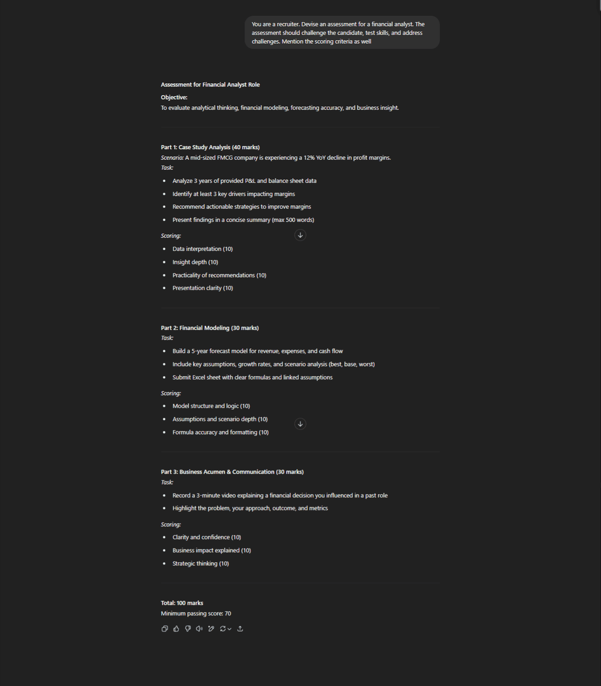 Candidate assessment chatgpt prompt