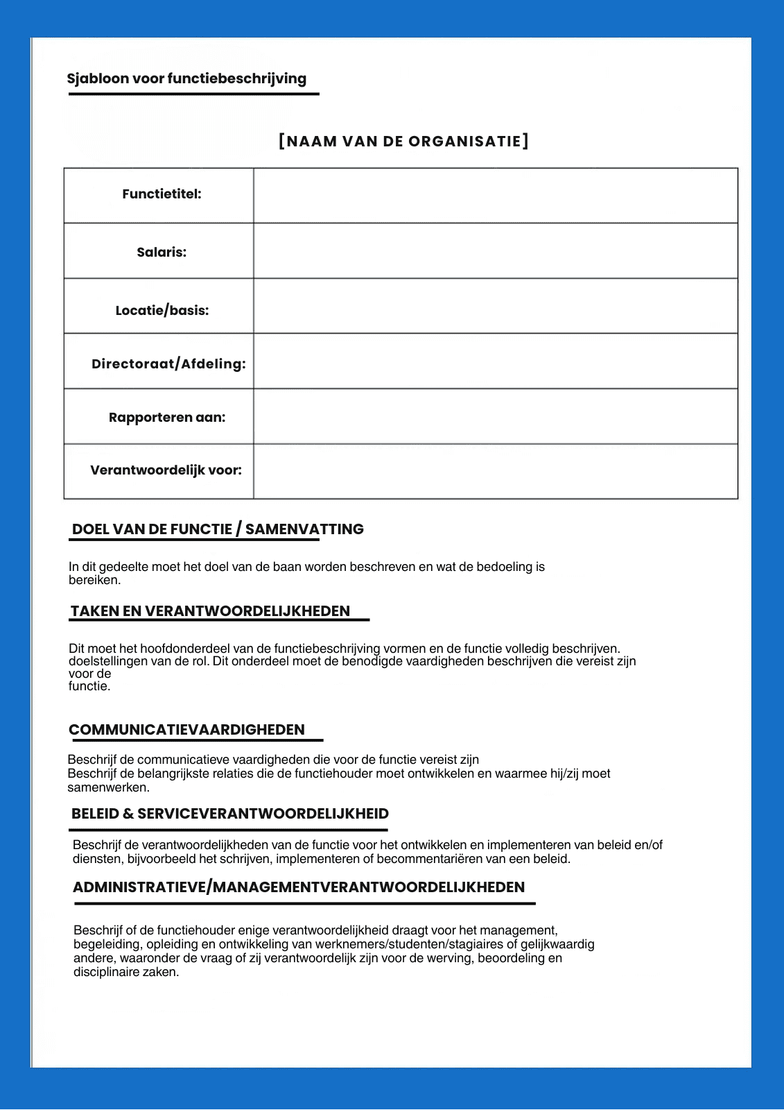 Perfect your job descriptions