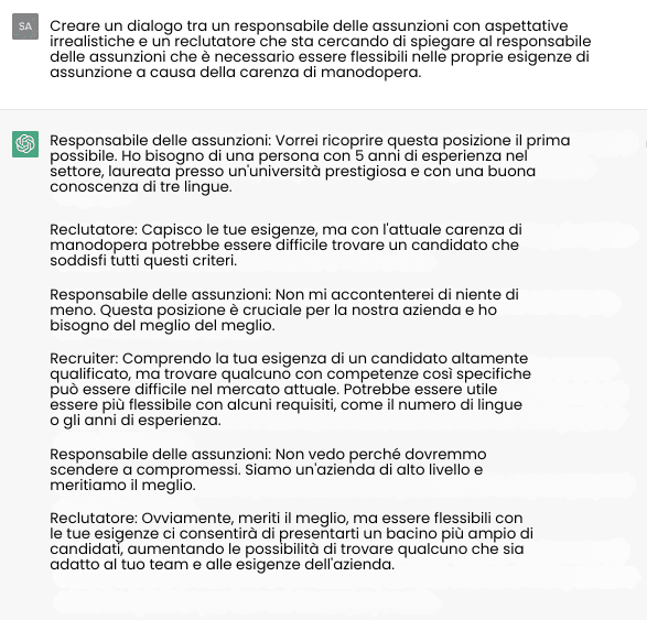 ChatGPT nel reclutamento