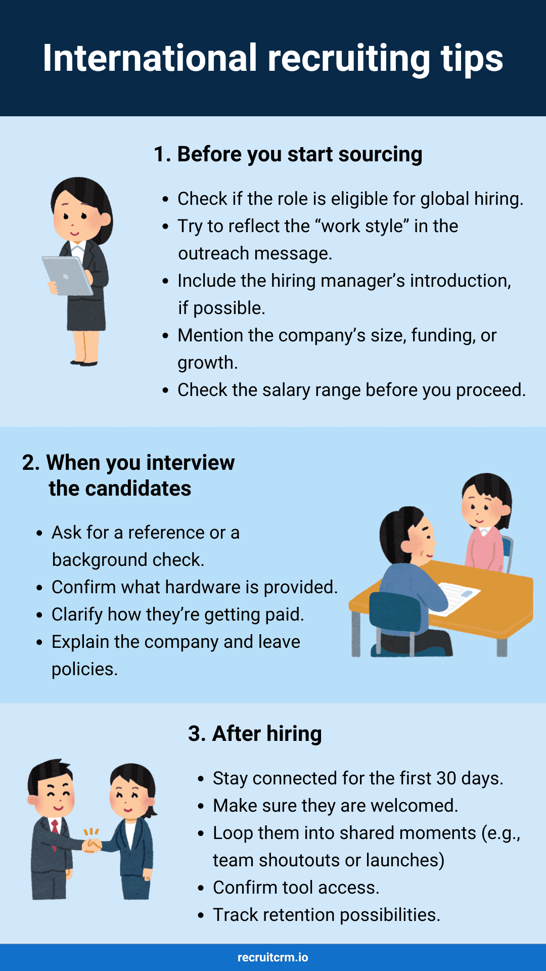 International recruiting tips