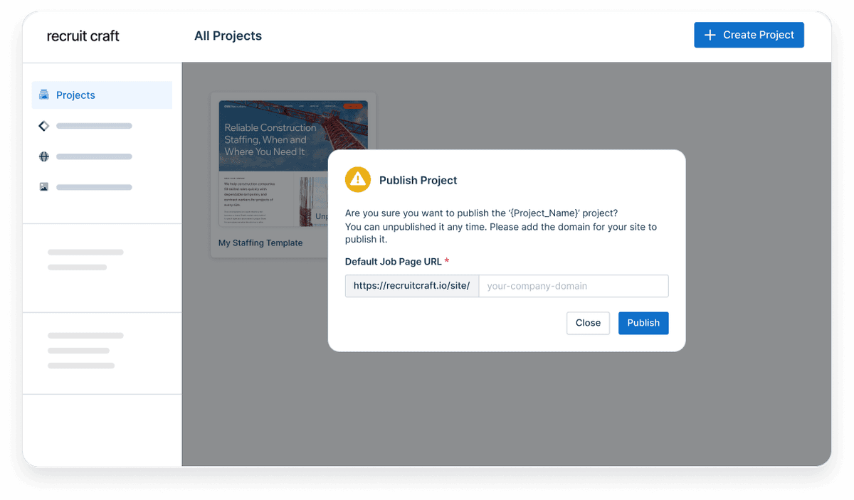 Leave publishing and upkeep to Recruit Craft