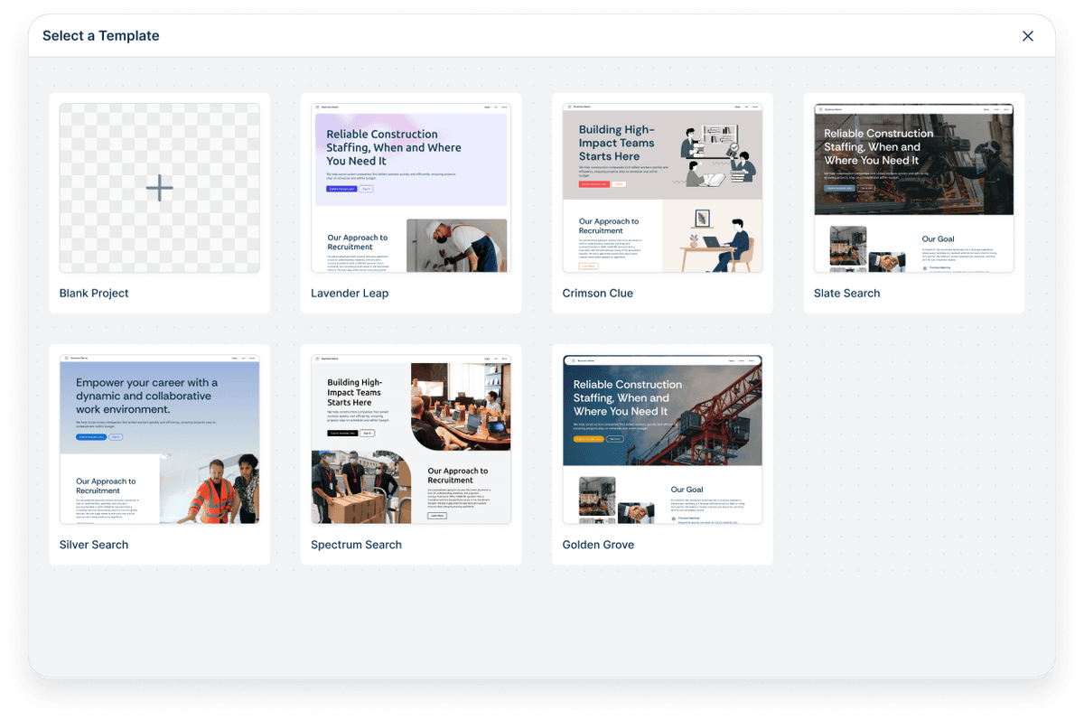 Start with recruitment-ready templates