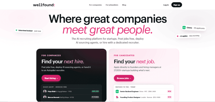 online job boards- Wellfound