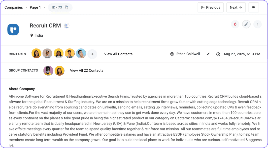 Organize contacts for better targeting