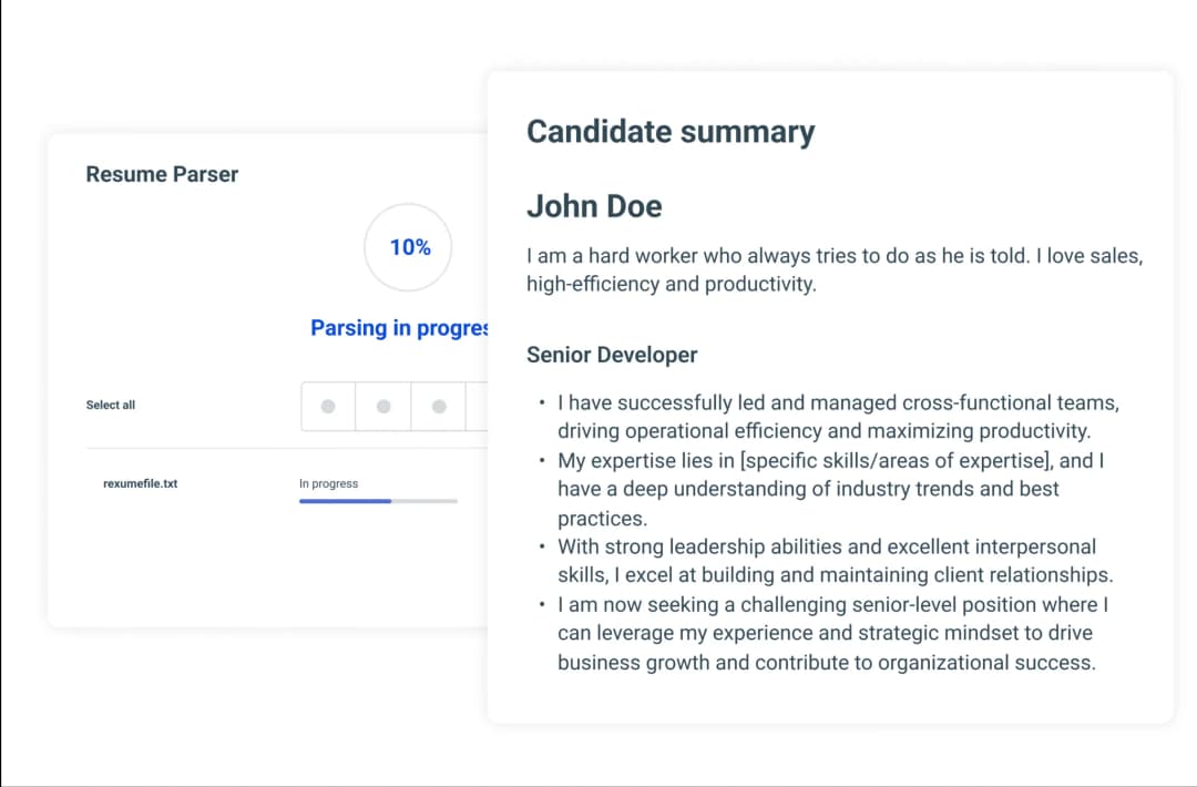 Genera resúmenes inteligentes de candidatos
