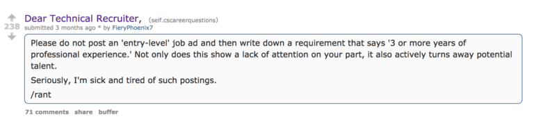 recruiting on reddit