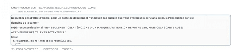 Recrutement sur Reddit