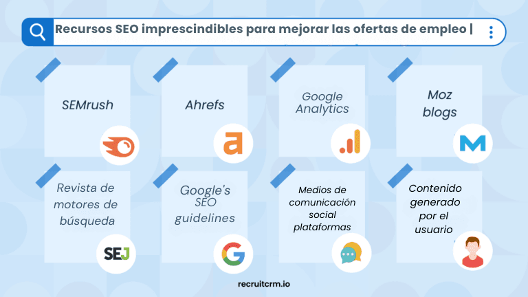 Recursos SEO imprescindibles para mejorar las ofertas de empleo |