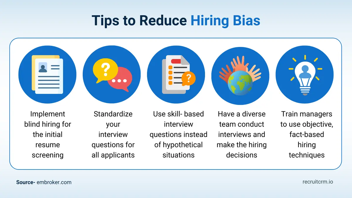 Tips to reduce hiring bias