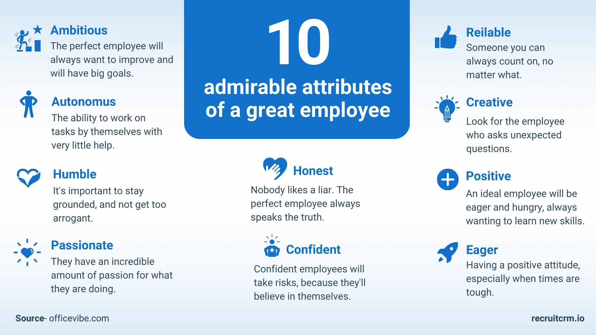 优秀员工的 10 个特征