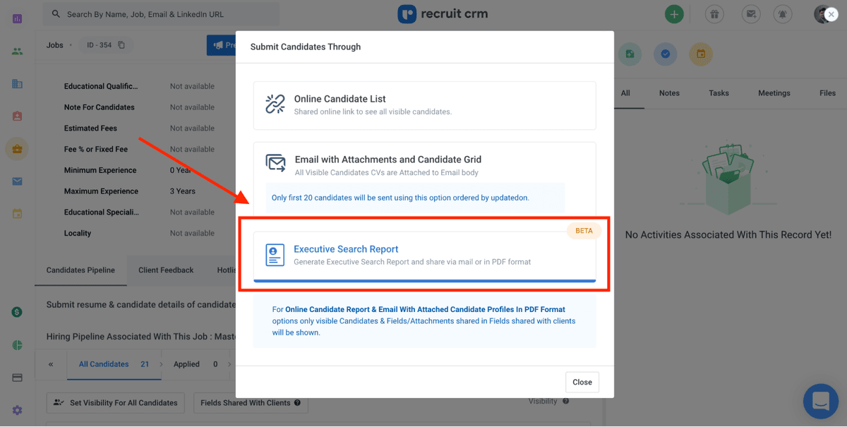 Recruit CRM 的猎头报告