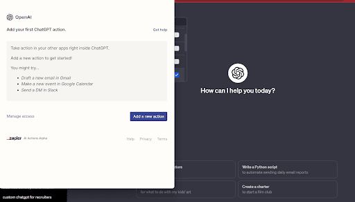 为招聘人员定制 gpts - Zapier for ChatGPT