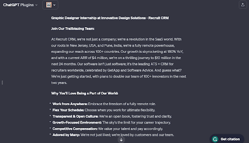 职位描述插件 - 招聘人员自定义 GPT