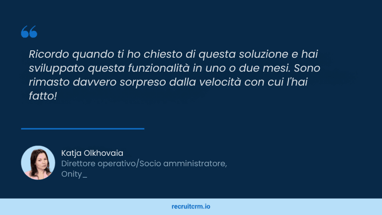 Onity_ ottiene assunzioni fulminee utilizzando l'AI e le soluzioni di automazione del flusso di lavoro di Recruit CRM