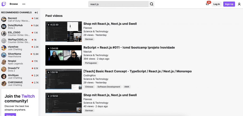 ツイッチの検索結果