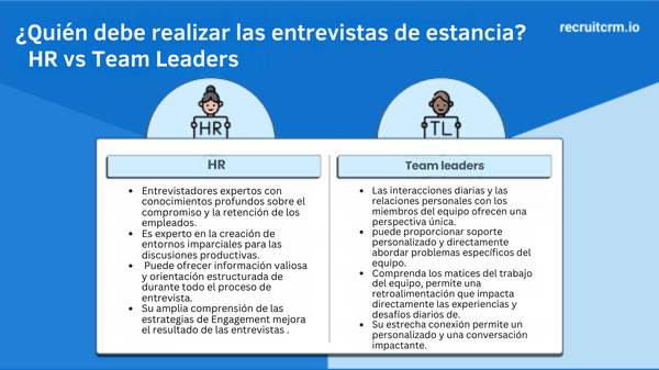 Quién debe realizar las entrevistas de estancia?